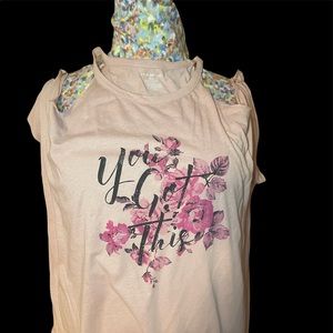 Lane Bryant peep shoulder tee pink

Size 22/24